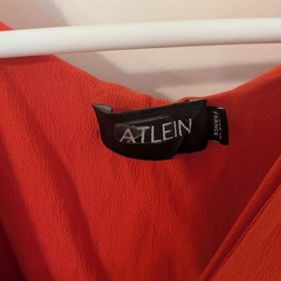 MSRP $1,143 Atlein Red Cape Dress Mini Knee High Small - Picture 8 of 16